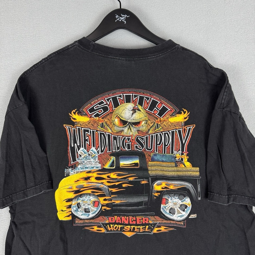 Vintage Grunge Smith Welding Flames Fire Biker Car Supply T-Shirt Mens 3XL Auto